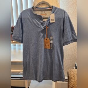 Mens Weatherprpof Brand Henley Short Sleeve Shirt - Blue - Size S - Brand New